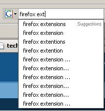 Firefox Search Dropdown