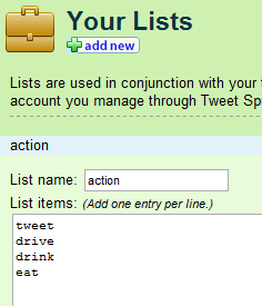 Tweet Spinner: Smart Tweets List Example