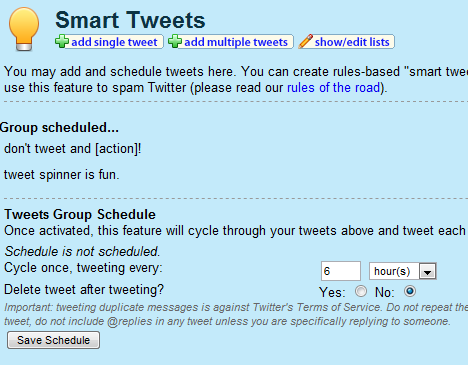 Tweet Spinner: Smart Tweets